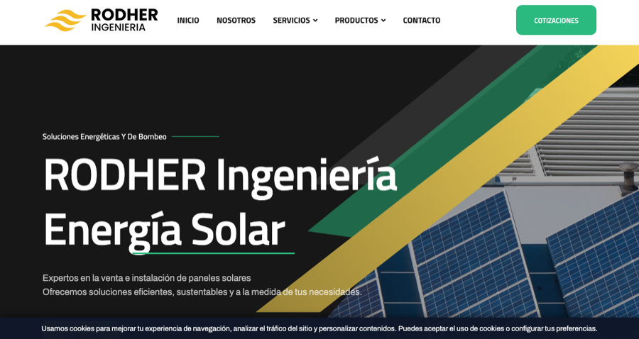 Sitio web de RODHER Ingeniería